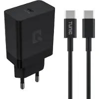 Tuniq 25W Snellader met USB-C naar Lightning Kabel 1M - Fast Charger 3A - Power Delivery Oplader voor iPhone, iPad, Samsung, Xiaomi en Oppo - Zwart