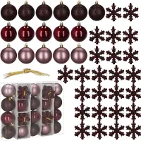 Springos Kerstballen | 40 Stuks | 5/6/7/8/9/10 cm | Violet