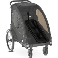 Deryan Luxe Fietskar Babyzitje - 5-puntsgordel - hoofdkussen - Zwart