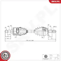 ESEN SKV 40SKV144 Aandrijfas
