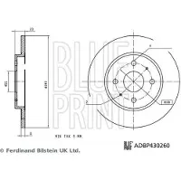 Blue Print ADBP430260 Remschijf