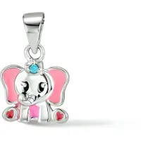 The Jewelry Collection Zilver Gerhodineerde Hanger olifant 1334492