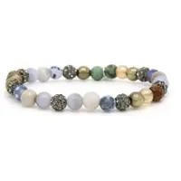 Karma - Armband - Bracelet - Spriral Sylvi - XS - elastic - grey crystal - 6 MM