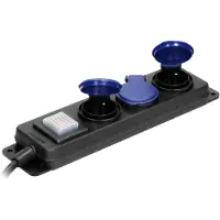ORNO Heavy-duty stekkerdoos voor buiten - Verlengsnoer 3-voudig - IP44 Stof & spatwaterdicht - Kabellengte 5 meter - Penaarde