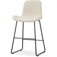 Nolon Nino-Fé barkruk cottonbeige - zwart onderstel - 65 cm