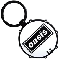 Rock Off Oasis - Decca Logo Drum Sleutelhanger - Wit