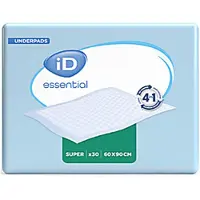 Ontex iD ID Essential Underpads Super 60 x 90 cm - 8 paquets de 30 protections