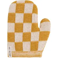 Knit Factory Ovenwant Block - Hittebestendige ovenhandschoen - keukenhandschoen - Gemaakt van 50% katoen & 50% acryl - Slijtvast - Ecru/Oker