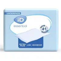 Ontex iD ID Essential Underpads Extra Plus 40 x 60 cm - 9 paquets de 30 protections