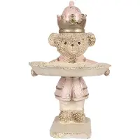 Clayre & Eef Decoratie Beeld Beer 14x13x24 cm Beige Kunststof