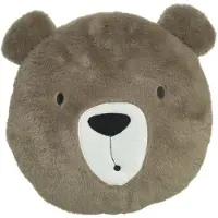 Home & Styling Dieren sierkussen - kinderkamer - beer - bruin - 30 cm - polyester - cadeau