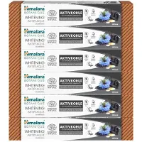 Himalaya Botanique Whitening Antiplaque Toothpaste Charcoal + Black Seed Oil - 75 ml - Natuurlijk Wittere Tanden in 2 Weken - Fluoridevrij - Vegan - Ayurvedische Tandpasta