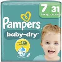 Pampers Baby-Dry Luiers Maat 7 (15+ kg) – 31 stuks | Tot 12 uur bescherming