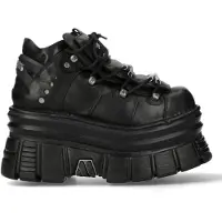 New rock M-106-C178 Zwarte Toren Gothic Punk Chunky Enkellaarsjes