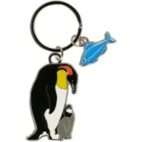 Nature Planet dieren sleutelhanger - pinguin - metaal - 5 cm - dieren cadeau artikelen