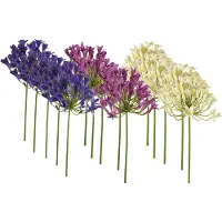 Emerald - Kunstbloem Agapanthus 75cm - Set van 15 - Kunstplant voor binnen