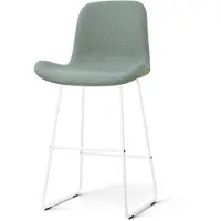 Nolon Nino-Fé barkruk saliegroen - wit onderstel - 75 cm