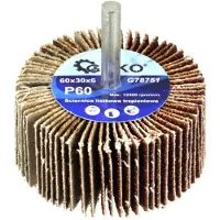 GEKO Abrasieve lamellenschijf - veelzijdig - aluminiumoxide - 60 mm - korrel 60