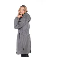 HKM Winterjas winter ruiterjas reflecterend grijs maat L