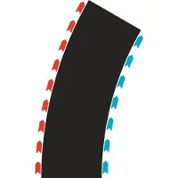 Carrera Racebaanonderdeel - HYBRID - Uitbreidingsset Curves Radius 2 30° - 2 Stuks Links 2 Stuks Rechts - 4 Baanonderdelen onderdeel