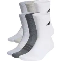 Adidas Sportsokken 'CUSHIONED CREW 6 PAIR PACK' lichtgrijs / grijs gemêleerd / zwart / wit