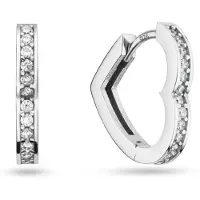 Glow Klapoorringen Hart CZ S 925RD