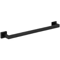 TOJ Handdoekstang - Handdoekrek - Handdoekhouder - Badkamer Rek voor Handdoeken - RVS - 60CM - Mat Zwart