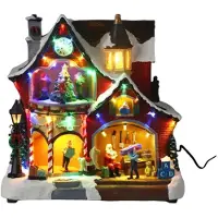 Buitengewoon Boet Kerstscene werkplaats kerstman met led