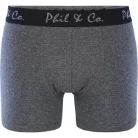 Phil&Co. Boxershorts grijs / zwart