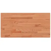 vidaXL Wastafelblad 100x50x1,5 cm massief beukenhout