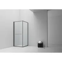 Boss & Wessing Bws douchecabine inslide 90x90x200 helder glas gunmetal profiel