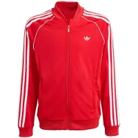 Adidas Sweatvest 'SST Track' knalrood / wit