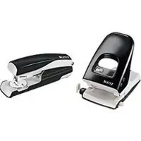 Leitz perforator 5138 + nietmachine 5522 SET, zwart