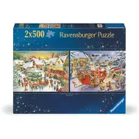 Ravensburger Puzzel - 2x500 Bakstenen - Kerstcollectie nr. - - OneSize - Puzzels