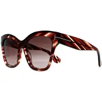 Tom Ford Elvira FT1217 55T gekleurde zonnebril havana bordeaux gradiënt