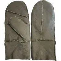 Infinity Leather Dames Groene Echte Echte Schapenvacht Leren Wanten Warme Handschoenen