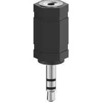 Hama Audio-adapter, 3,5 mm jack st. stereo - 2,5 mm jack coupler stereo, Audio-adapters, Zwart