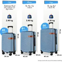 Infinity Leather Hardshell Blue Navy Cabine Kofferset Robuuste ABS Lichtgewicht Bagage Vakantietas