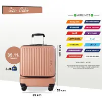 Infinity Leather Duurzame EasyJet Ryanair 39 x 26 x 51,5 cm roze voorkoffer met open cabine