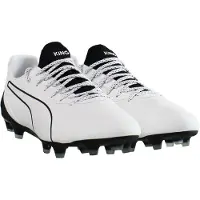 Puma King Platinum Lacer Touch FG/AG Wit Heren Voetbalschoenen