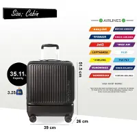 Infinity Leather Duurzame EasyJet Ryanair 39 x 26 x 51,5 cm zwarte open cabine reiskoffer
