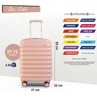 Infinity Leather Harde koffer 37 x 22 x 55 cm Roze TSA-veilige bagagekoffer Geschikt voor Easyjet, Ryanair