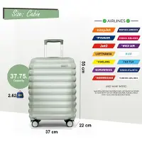 Infinity Leather Harde koffer voor handbagage 37 x 22 x 55 cm Groen TSA Veilige bagagekoffer Geschikt voor Easyjet, Ryanair