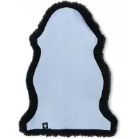 Infinity Leather Echte zwarte schapenvacht, natuurlijk zijdezacht, pluizig, echt wollen tapijt