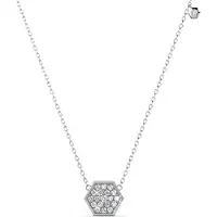 MYC Paris Zeshoekige hangers - Zilver en kristal