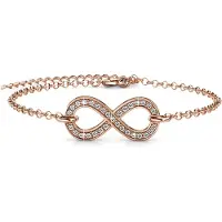 MYC Paris Infinity Eight Armbanden - Roségoud en Kristal