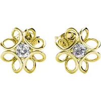MYC Paris Narcissen oorbellen - Goud en kristal