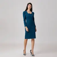 Smart & Joy Getailleerde jurk met pofmouwen