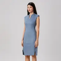 Smart & Joy Getailleerde jurk met V-hals