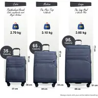 Infinity Leather Lichtgewicht zachte grijze dubbele 4-wiel handbagagekoffer